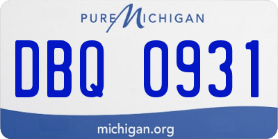 MI license plate DBQ0931