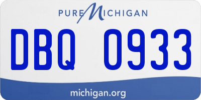 MI license plate DBQ0933