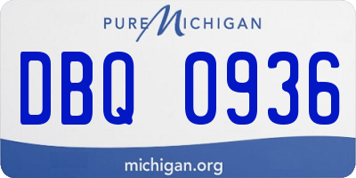 MI license plate DBQ0936