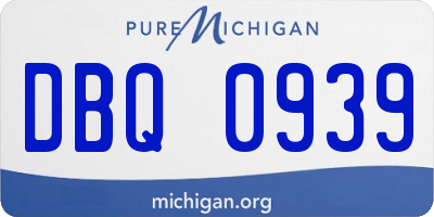 MI license plate DBQ0939