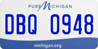 MI license plate DBQ0948