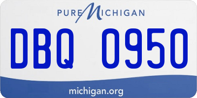 MI license plate DBQ0950