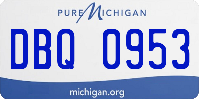 MI license plate DBQ0953