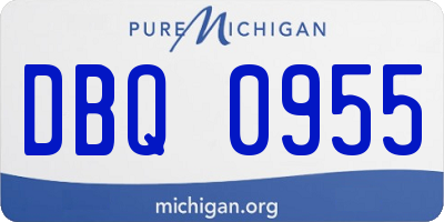 MI license plate DBQ0955