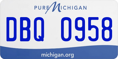 MI license plate DBQ0958