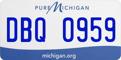 MI license plate DBQ0959