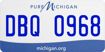 MI license plate DBQ0968