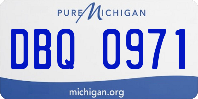 MI license plate DBQ0971