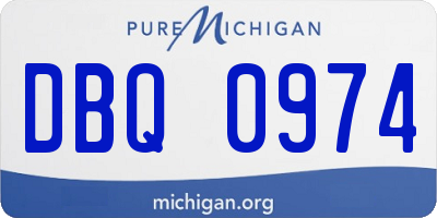 MI license plate DBQ0974