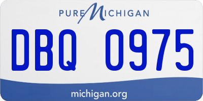 MI license plate DBQ0975