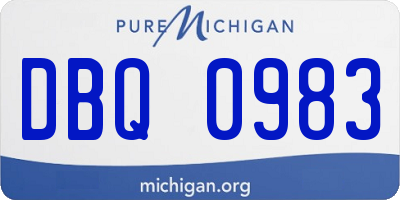 MI license plate DBQ0983