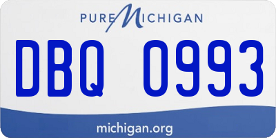MI license plate DBQ0993