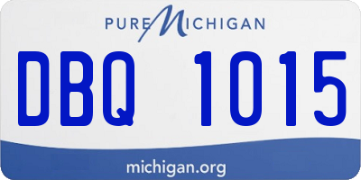 MI license plate DBQ1015