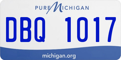 MI license plate DBQ1017