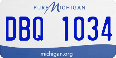 MI license plate DBQ1034