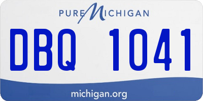 MI license plate DBQ1041