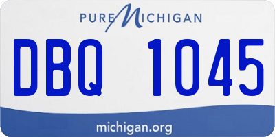 MI license plate DBQ1045