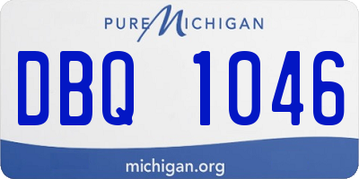MI license plate DBQ1046