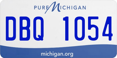MI license plate DBQ1054