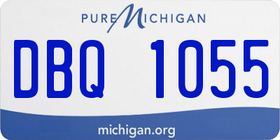 MI license plate DBQ1055