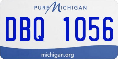 MI license plate DBQ1056