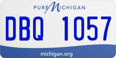 MI license plate DBQ1057
