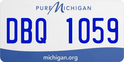 MI license plate DBQ1059