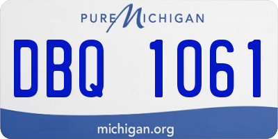 MI license plate DBQ1061