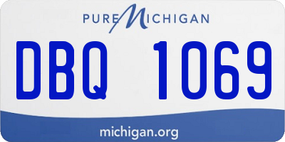 MI license plate DBQ1069