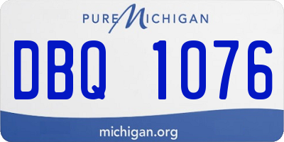 MI license plate DBQ1076