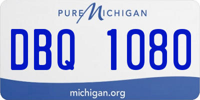 MI license plate DBQ1080