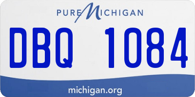 MI license plate DBQ1084