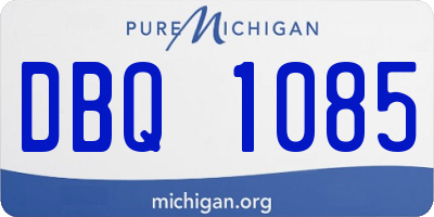 MI license plate DBQ1085