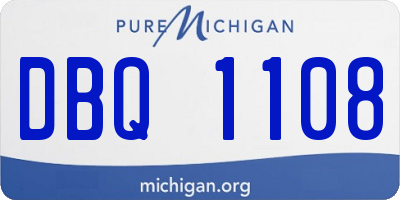 MI license plate DBQ1108
