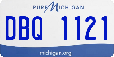 MI license plate DBQ1121