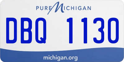 MI license plate DBQ1130