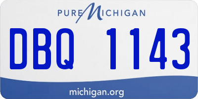 MI license plate DBQ1143