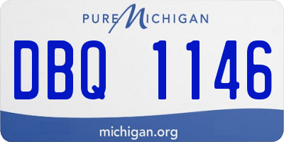 MI license plate DBQ1146