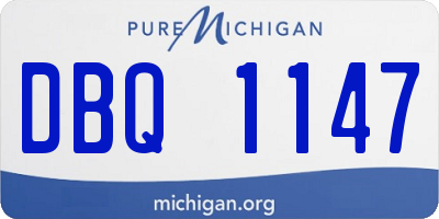 MI license plate DBQ1147
