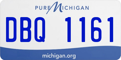 MI license plate DBQ1161