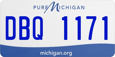 MI license plate DBQ1171