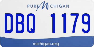 MI license plate DBQ1179