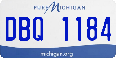 MI license plate DBQ1184
