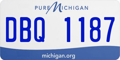 MI license plate DBQ1187