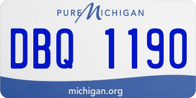 MI license plate DBQ1190