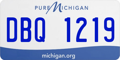 MI license plate DBQ1219