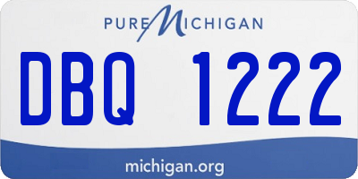 MI license plate DBQ1222