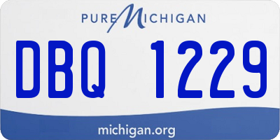MI license plate DBQ1229