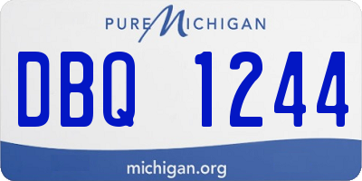 MI license plate DBQ1244