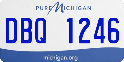 MI license plate DBQ1246